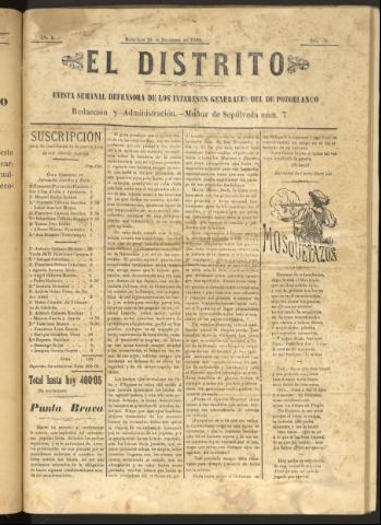 'El Distrito : revista Semanal Defensora de los Intereses Generales de Pozoblanco' - Año II Número 76 - 1896 diciembre 16