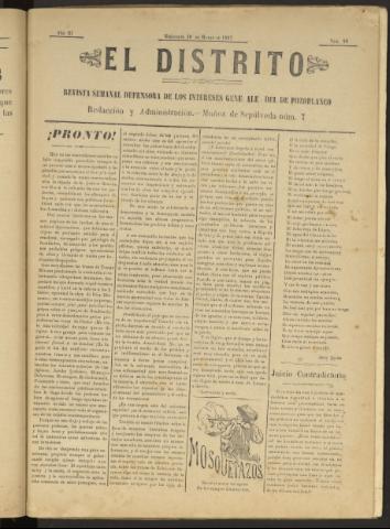 'El Distrito : revista Semanal Defensora de los Intereses Generales de Pozoblanco' - Año III Número 88 - 1897 marzo 10