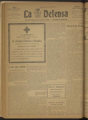 'La Defensa : periódico semanal, órgano del Partido Liberal Demócrata' - Año II Número 50 - 1921 agosto 03