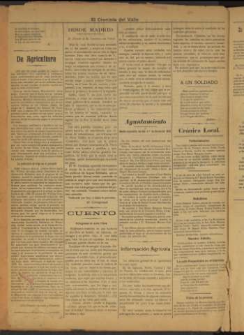 'El Cronista del Valle' - Época 1ª Año I Número 1 - 1910 marzo 05