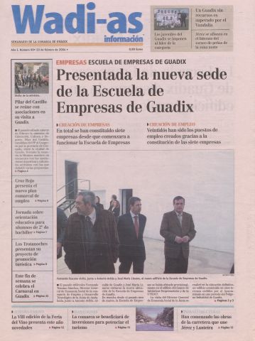 'Wadi-as información : periódico semanal de la comarca de Guadix.' - Año II Número 98 - 2004 febrero 20