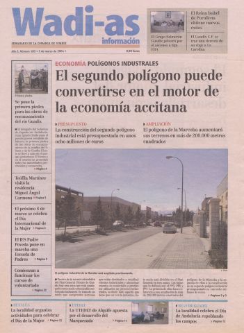 'Wadi-as información : periódico semanal de la comarca de Guadix.' - Año II Número 100 - 2004 marzo 05