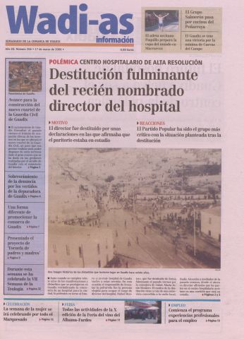 'Wadi-as información : periódico semanal de la comarca de Guadix.' - Año III Número 206 - 2006 marzo 17