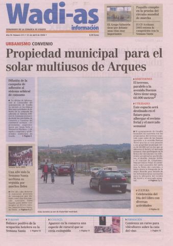'Wadi-as información : periódico semanal de la comarca de Guadix.' - Año III Número 211 - 2006 abril 21
