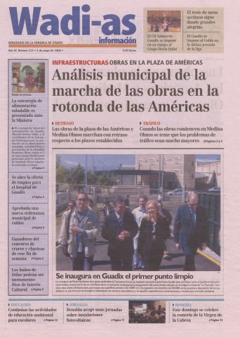 'Wadi-as información : periódico semanal de la comarca de Guadix.' - Año III Número 213 - 2006 mayo 05