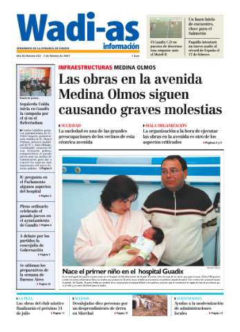 'Wadi-as información : periódico semanal de la comarca de Guadix.' - Año IV Número 252 - 2007 febrero 02