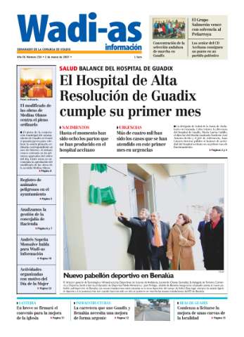 'Wadi-as información : periódico semanal de la comarca de Guadix.' - Año IV Número 256 - 2007 marzo 02