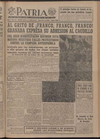 'Patria : diario de Falange Española Tradicionalista y de las J.O.N.S.' - Año XI Número 2ed_2867 - 1946 febrero 20
