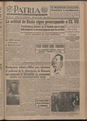 'Patria : diario de Falange Española Tradicionalista y de las J.O.N.S.' - Año XI Número 2ed_2874 - 1946 febrero 28