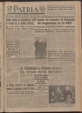 'Patria : diario de Falange Española Tradicionalista y de las J.O.N.S.' - Año XI Número 2ed_2904 - 1946 marzo 23