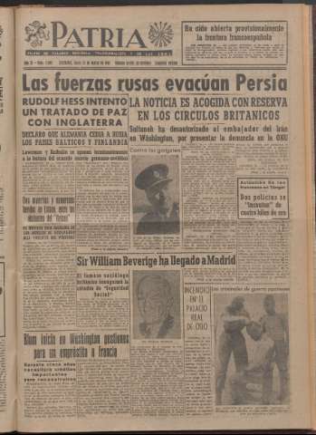 'Patria : diario de Falange Española Tradicionalista y de las J.O.N.S.' - Año XI Número 2ed_2905 - 1946 marzo 25