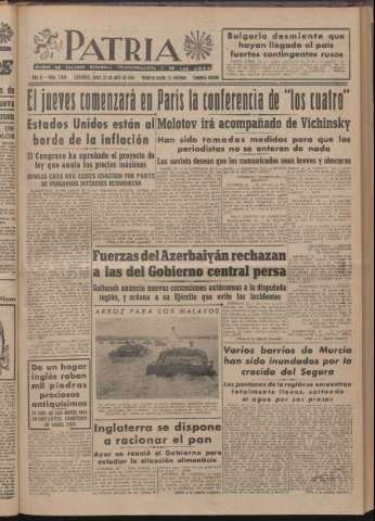 'Patria : diario de Falange Española Tradicionalista y de las J.O.N.S.' - Año XI Número 2ed_2928 - 1946 abril 22
