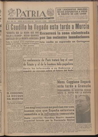 'Patria : diario de Falange Española Tradicionalista y de las J.O.N.S.' - Año XI Número 2ed_2934 - 1946 abril 29