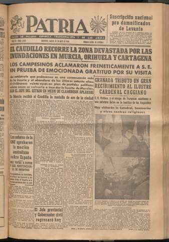'Patria : diario de Falange Española Tradicionalista y de las J.O.N.S.' - Año XI Número 2935 - 1946 abril 30