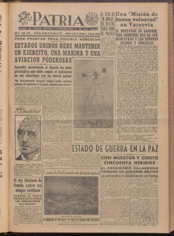 'Patria : diario de Falange Española Tradicionalista y de las J.O.N.S.' - Año XI Número 2ed_3005 - 1946 julio 20
