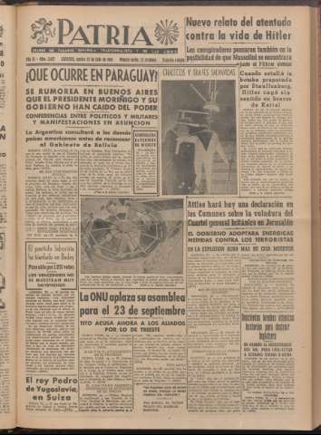 'Patria : diario de Falange Española Tradicionalista y de las J.O.N.S.' - Año XI Número 2ed_3007 - 1946 julio 23