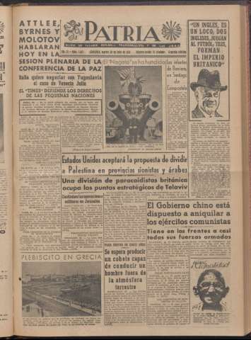 'Patria : diario de Falange Española Tradicionalista y de las J.O.N.S.' - Año XI Número 2ed_3013 - 1946 julio 30