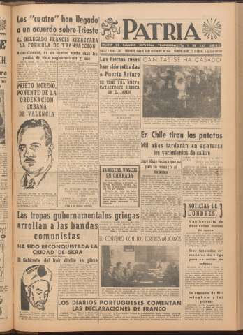 'Patria : diario de Falange Española Tradicionalista y de las J.O.N.S.' - Año XI Número 2ed_3107 - 1946 noviembre 16