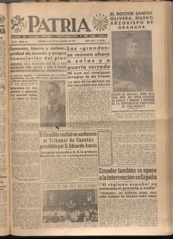 'Patria : diario de Falange Española Tradicionalista y de las J.O.N.S.' - Año XI Número 3117 - 1946 noviembre 28