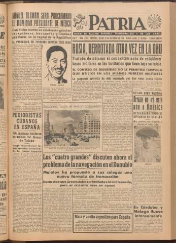 'Patria : diario de Falange Española Tradicionalista y de las J.O.N.S.' - Año XI Número 2ed_3118 - 1946 noviembre 29