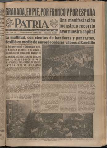 'Patria : diario de Falange Española Tradicionalista y de las J.O.N.S.' - Año XI Número 3128 - 1946 diciembre 11