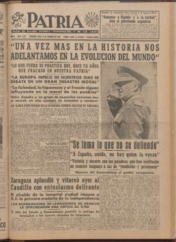 'Patria : diario de Falange Española Tradicionalista y de las J.O.N.S.' - Año XI Número 2ed_3132 - 1946 diciembre 16