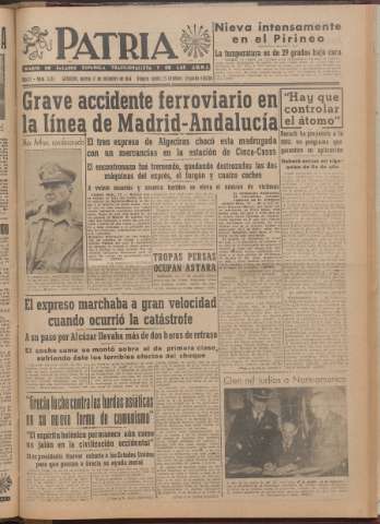 'Patria : diario de Falange Española Tradicionalista y de las J.O.N.S.' - Año XI Número 2ed_3133 - 1946 diciembre 17