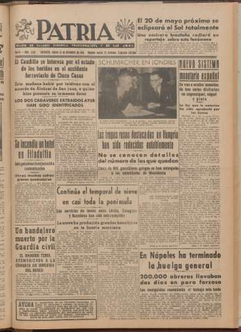 'Patria : diario de Falange Española Tradicionalista y de las J.O.N.S.' - Año XI Número 2ed_3135 - 1946 diciembre 19