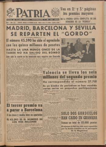 'Patria : diario de Falange Española Tradicionalista y de las J.O.N.S.' - Año XI Número 2ed_3137 - 1946 diciembre 21