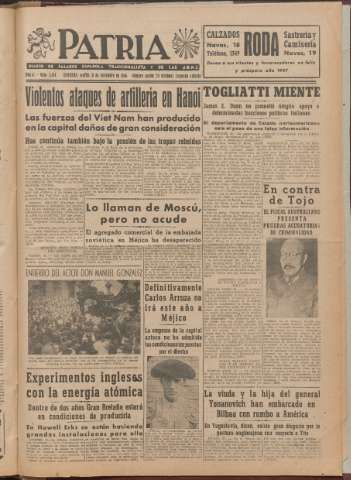 'Patria : diario de Falange Española Tradicionalista y de las J.O.N.S.' - Año XI Número 2ed_3144 - 1946 diciembre 31