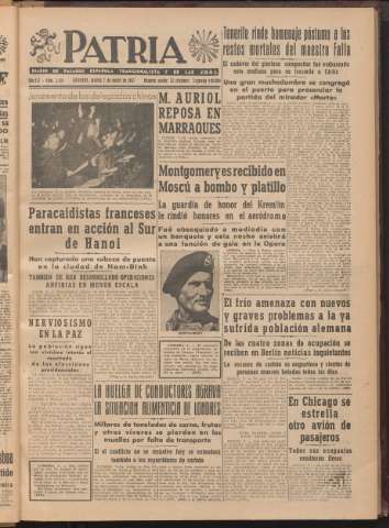 'Patria : diario de Falange Española Tradicionalista y de las J.O.N.S.' - Año XII Número 2ed_3150 - 1947 enero 7