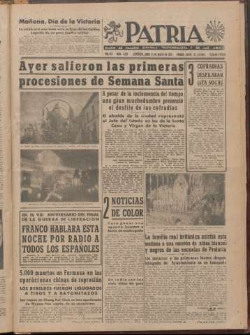 'Patria : diario de Falange Española Tradicionalista y de las J.O.N.S.' - Año XII Número 2ed_4021 - 1947 marzo 31