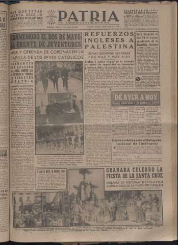 'Patria : diario de Falange Española Tradicionalista y de las J.O.N.S.' - Año XIII Número 4338 - 1948 mayo 4