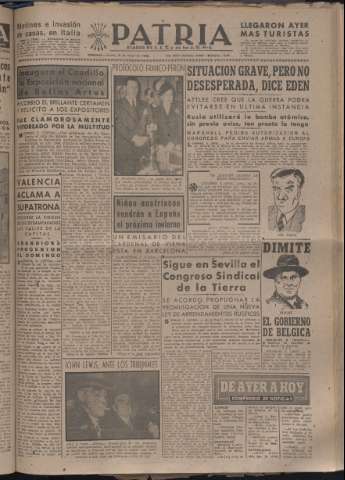 'Patria : diario de Falange Española Tradicionalista y de las J.O.N.S.' - Año XIII Número 4340 - 1948 mayo 6