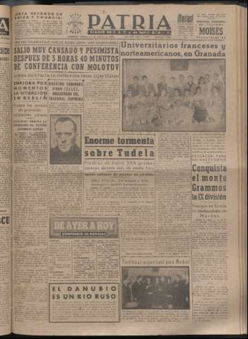 'Patria : diario de Falange Española Tradicionalista y de las J.O.N.S.' - Año XIII Número 4427 - 1948 agosto 17