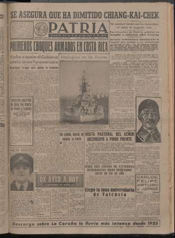 'Patria : diario de Falange Española Tradicionalista y de las J.O.N.S.' - Año XIII Número 4528 - 1948 diciembre 15
