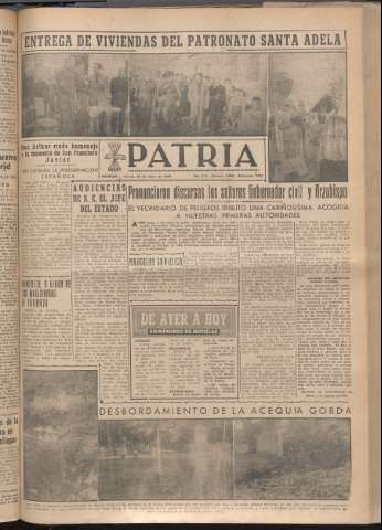 'Patria : diario de Falange Española Tradicionalista y de las J.O.N.S.' - Año XIV Número 4865 - 1949 mayo 26