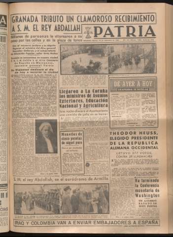 'Patria : diario de Falange Española Tradicionalista y de las J.O.N.S.' - Año XIV Número 4959 - 1949 septiembre 13