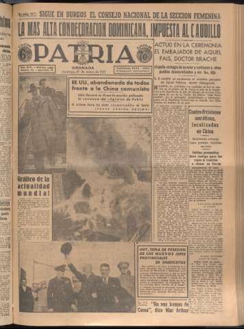 'Patria : diario de Falange Española Tradicionalista y de las J.O.N.S.' - Año XVI Número 4880 - 1951 enero 21