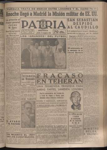 'Patria : diario de Falange Española Tradicionalista y de las J.O.N.S.' - Año XVI Número 4862 - 1951 agosto 23