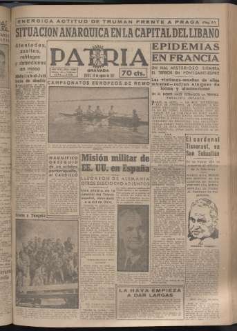 'Patria : diario de Falange Española Tradicionalista y de las J.O.N.S.' - Año XVI Número 4888 - 1951 agosto 30