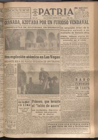 'Patria : diario de Falange Española Tradicionalista y de las J.O.N.S.' - Año XVI Número 4947 - 1951 noviembre 6
