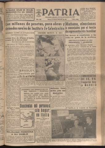 'Patria : diario de Falange Española Tradicionalista y de las J.O.N.S.' - Año XVI Número 4963 - 1951 noviembre 24