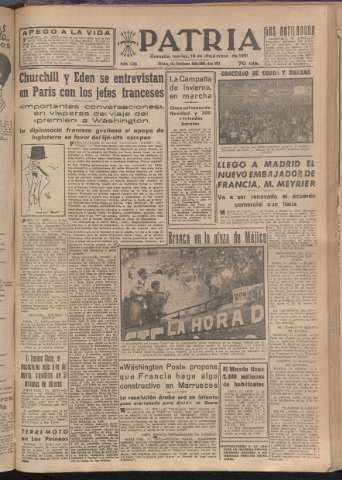 'Patria : diario de Falange Española Tradicionalista y de las J.O.N.S.' - Año XVI Número 4983 - 1951 diciembre 18