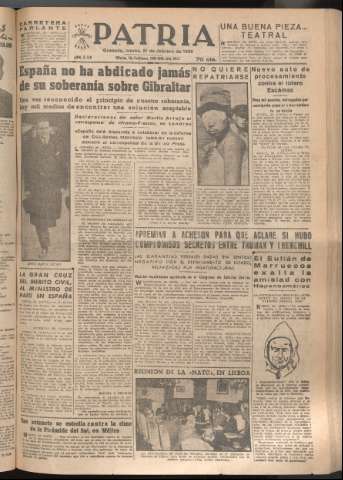 'Patria : diario de Falange Española Tradicionalista y de las J.O.N.S.' - Año XVII Número 5038 - 1952 febrero 21