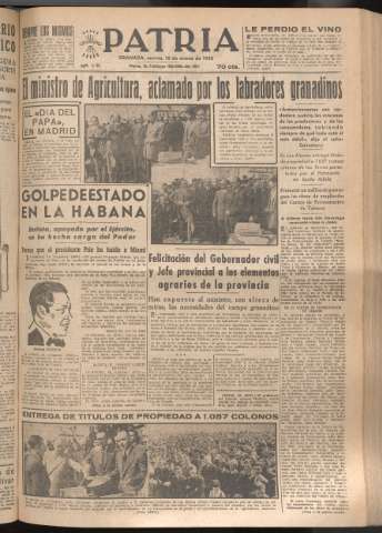 'Patria : diario de Falange Española Tradicionalista y de las J.O.N.S.' - Año XVII Número 5054 - 1952 marzo 10