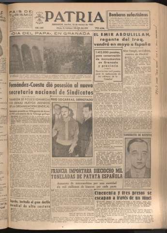 'Patria : diario de Falange Española Tradicionalista y de las J.O.N.S.' - Año XVII Número 5060 - 1952 marzo 18