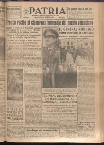 'Patria : diario de Falange Española Tradicionalista y de las J.O.N.S.' - Año XVII Número 5121 - 1952 mayo 28