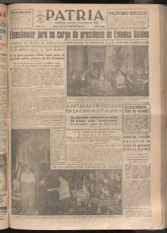 'Patria : diario de Falange Española Tradicionalista y de las J.O.N.S.' - Año XVIII Número 5324 - 1953 enero 21