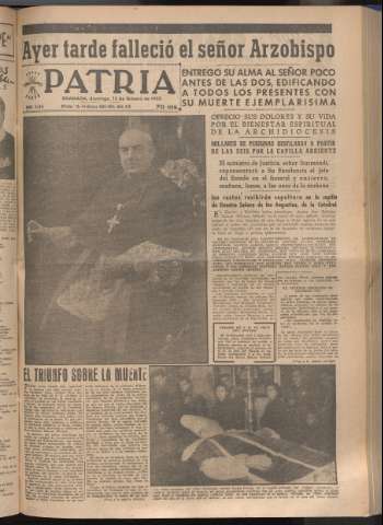 'Patria : diario de Falange Española Tradicionalista y de las J.O.N.S.' - Año XVIII Número 5346 - 1953 febrero 15